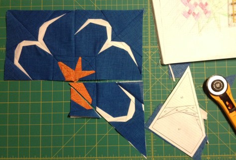 The third block of circling gulls has been patiently waiting in a state of in-completion. 