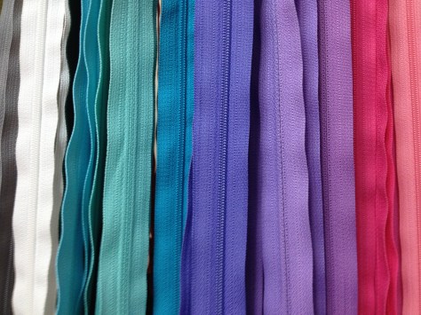 Colorful zippers