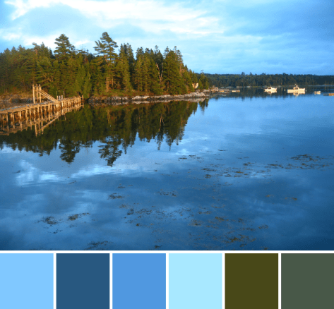 Summer blue color palette
