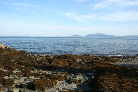 Acadia and Bar Harbor as seen from our rental house on Hancock Point, Maine.