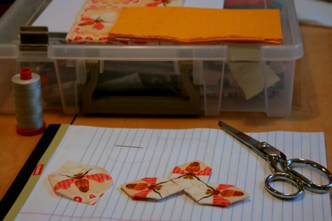 english paper piecing on vacation