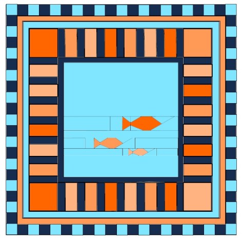 fishies baby quilt schematic