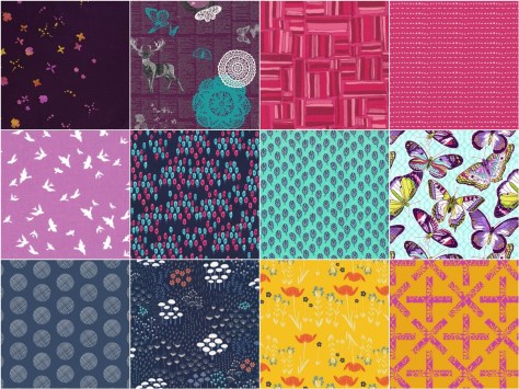 folksy fall fabric mosaic #1