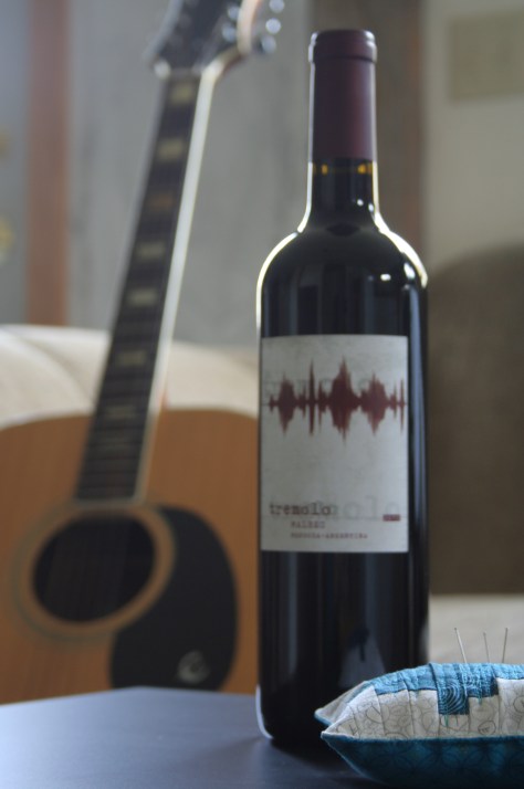 Tremolo wine  inspired pincushion quilting