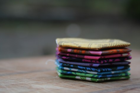 rainbow stack of hexagons
