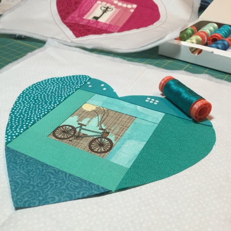 key to a cyclists heart quilt