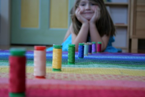 matching rainbow thread