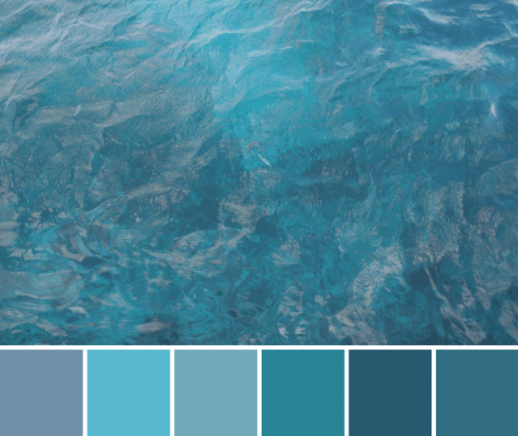 tropical water color palette
