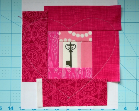 Key to my Heart paper piecing and applique tutorial
