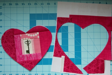 Key to my Heart paper piecing and applique tutorial