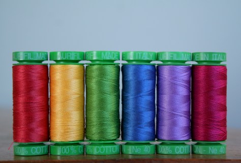 rainbow aurifil thread