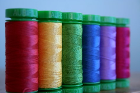 rainbow aurifil thread gradient