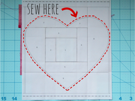 key to my heart paper piecing and applique tutorial