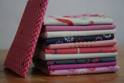 pink cotton and steel mustangs fabric bundle