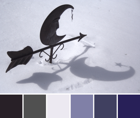 snow weather vane moon