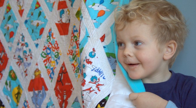 Friday Finish: Dr. Seuss Diamonds Quilt