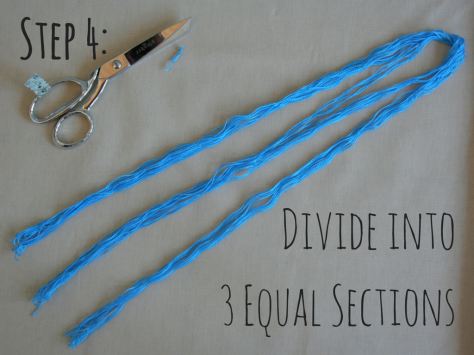 Step 4- Divide into 3 equal sections