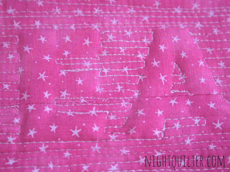 relief quilting words tutorial