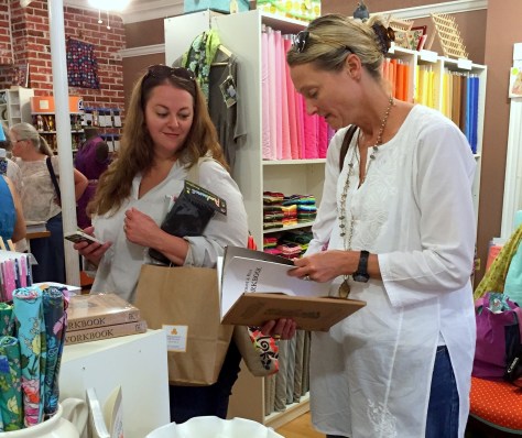 heather jones and amy butler at fiddlehead artisan supply belfast maine