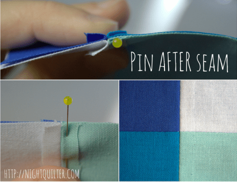 Pin AFTER seam