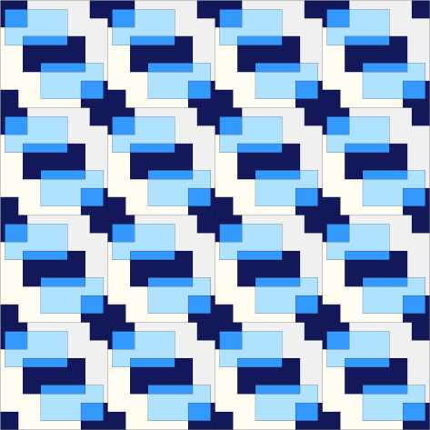 Transparency Block 4x4 Quilt Layout 1