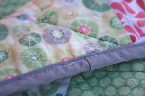 Overlap binding: double fold bias tape novice method