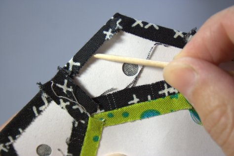 use toothpick to release glue basting