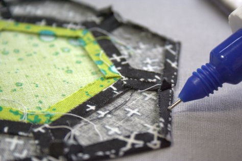 glue basting epp coaster tutorial