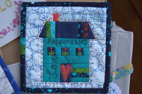 welcome to the house where kitty lives campbell soup diaries mini mini quilt