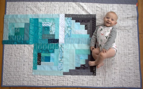finn 5 month milestone quilt