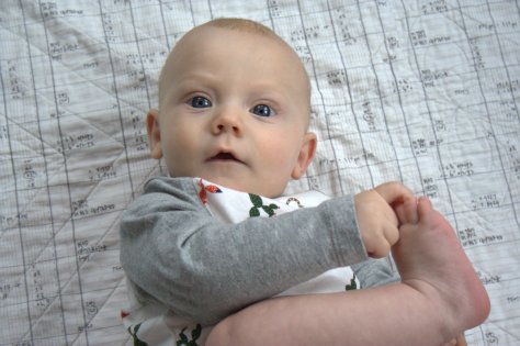 finn 5 month milestone quilt