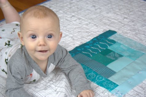 finn 5 month milestone quilt
