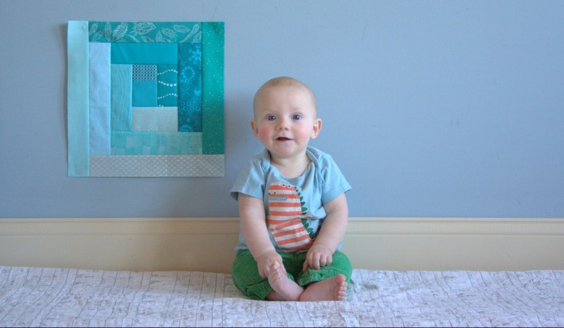 finn 6 month milestone quilt