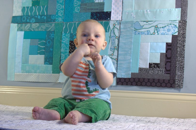 finn 6 months milestone quilt