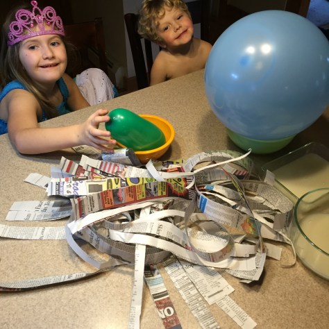family pinata making fun