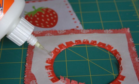 inset circles with sizzix and freezer paper eye spy