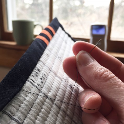 hand stitching binding relaxation