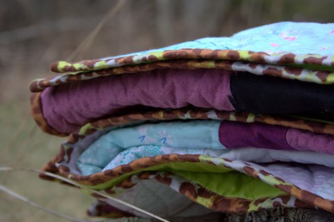 finished folded quilt