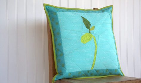 grow bean sprout pillow finish