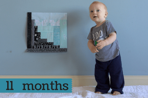 milestone quilt finn 11 months