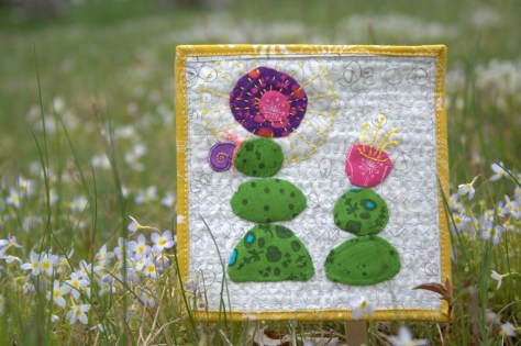 slow growth mini mini quilt finish