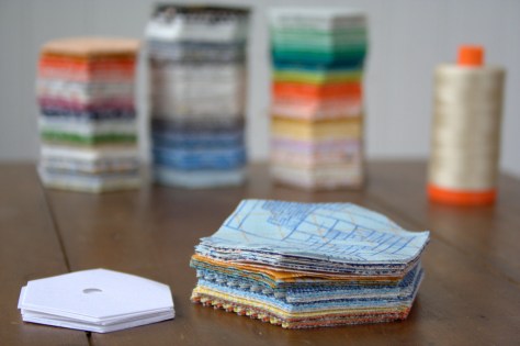 hand stitching epp preparation carolyn friedlander modern hexies