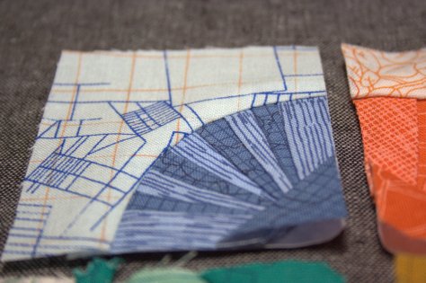 carolyn friedlander cyclic mini mini quilt progress six minute circle style curved sewing