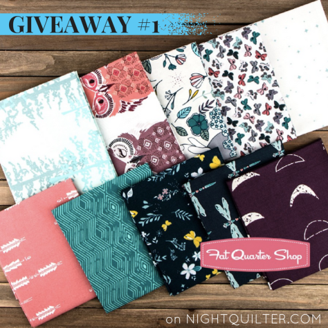 Giveaway #1 Nightfall fabric by maureen cracknell for art gallery fabrics fat quarter shop