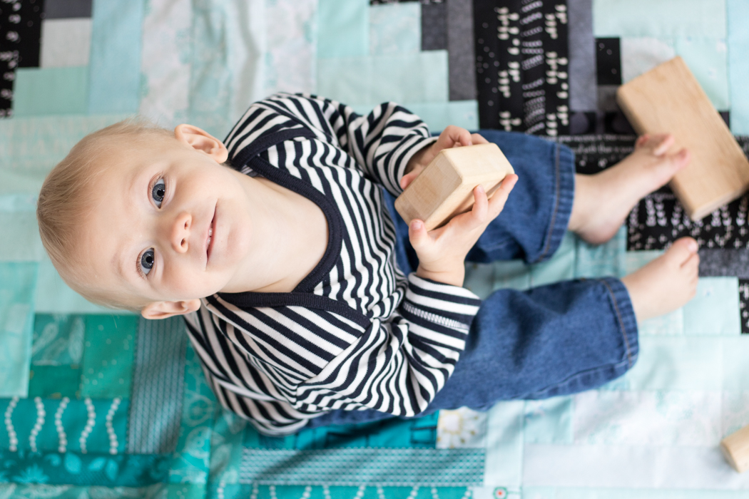 finn's milestone quilt flimsy