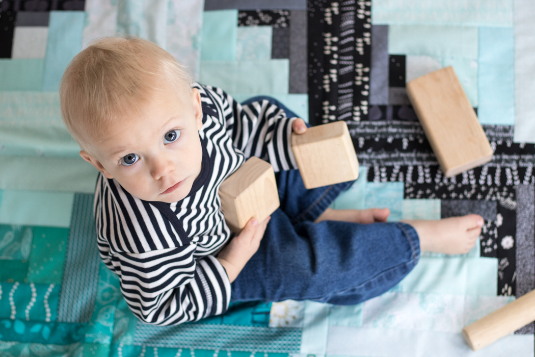 finn's milestone quilt flimsy