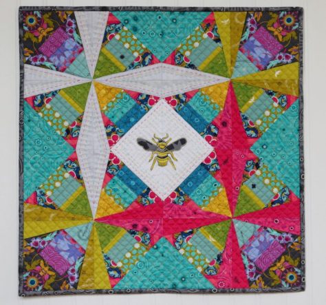 alison glass constant flux mini quilt for andover