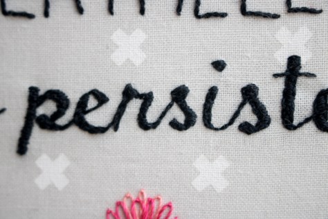 nevertheless she persisted embroidery hoop art of action