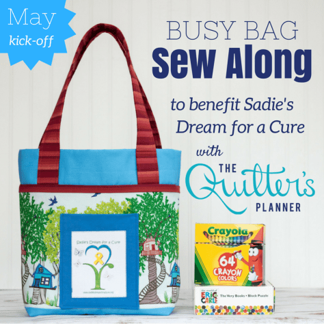 Sadie's Dream Sew Along quilters planner busy bag charity sewing