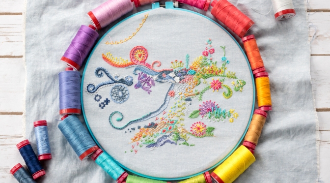 april 1 year of stitches embroidery freestyle aurifil thread